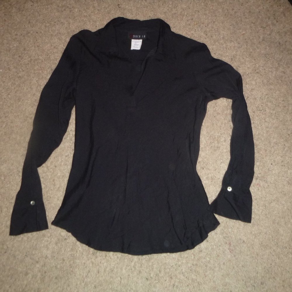 Women's Long Sleeved Collared Shirt